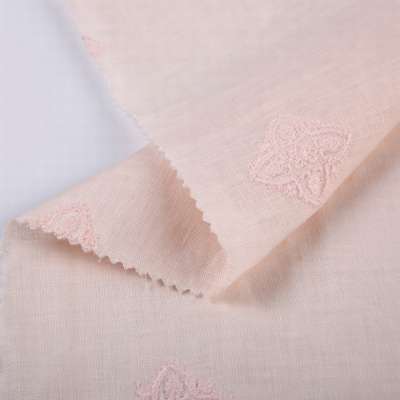 Cheap wholesale design stock a lot plain embroidery linen fabric pure