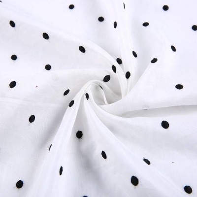 Supplier 12mm All Over Polka Dot Dress Silk Fabric China Embroidered Embroidery Making Cotton 100 Yards Woven Sustainable Tuv